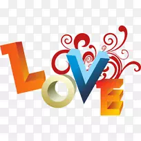 热爱水彩画剪贴画-空若网 热爱水彩画剪贴画-空若网