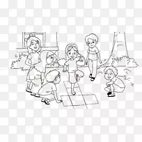 智人手指线艺术素描-aji-空若网 智人手指线艺术素描-aji-空若网