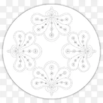 对称刺绣圆线艺术图案圆圈图案-空若网 对称刺绣圆线艺术图案圆圈图案-空若网