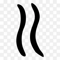 新月形手指白线剪贴画线-空若网 新月形手指白线剪贴画线-空若网