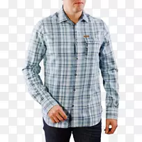 长裙衬衫格子牛仔布衬衫-空若网 长裙衬衫格子牛仔布衬衫-空若网