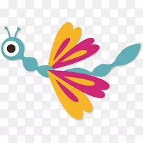昆虫蝴蝶卡通可爱-创造蜻蜓载体-空若网 昆虫蝴蝶卡通可爱-创造蜻蜓载体-空若网