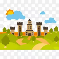 Adobe插图-森林城堡-空若网 Adobe插图-森林城堡-空若网