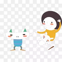 插图-手牵手与朋友玩耍-空若网 插图-手牵手与朋友玩耍-空若网