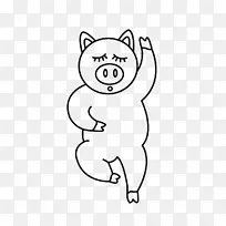 猪画达菲鸭猪素描-空若网 猪画达菲鸭猪素描-空若网