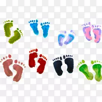 恐龙脚印保留婴儿水彩画-几个脚印-空若网 恐龙脚印保留婴儿水彩画-几个脚印-空若网