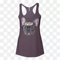 无袖衬衫t恤时尚斗牛犬t恤-空若网 无袖衬衫t恤时尚斗牛犬t恤-空若网