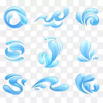 水滴飞溅剪贴画蓝色水滴-空若网 水滴飞溅剪贴画蓝色水滴-空若网