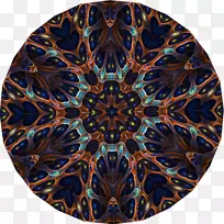万花筒对称圆有机体图案圆-空若网 万花筒对称圆有机体图案圆-空若网