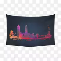 长方形衬垫-纽约市天际线-空若网 长方形衬垫-纽约市天际线-空若网