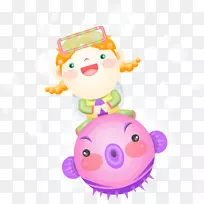 Adobe插画剪贴画-飞行猪坐-空若网 Adobe插画剪贴画-飞行猪坐-空若网