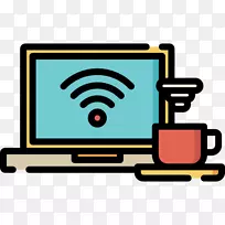 线夹艺术-笔记本电脑咖啡-空若网 线夹艺术-笔记本电脑咖啡-空若网