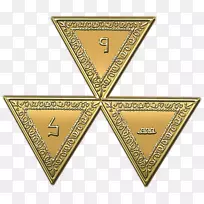 01504黄铜符号三角形共济会-空若网 01504黄铜符号三角形共济会-空若网