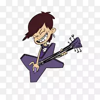 露娜响亮的卢安卡通插画-摇滚男孩-空若网 露娜响亮的卢安卡通插画-摇滚男孩-空若网