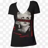 t恤领黑色m字型T恤-空若网 t恤领黑色m字型T恤-空若网