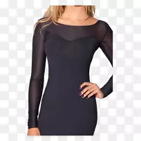 小黑裙透明面料袖子上衣-空若网 小黑裙透明面料袖子上衣-空若网
