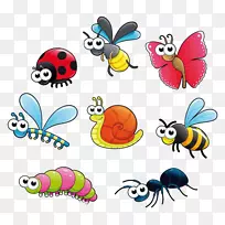 昆虫卡通画夹艺术-昆虫-空若网 昆虫卡通画夹艺术-昆虫-空若网