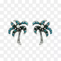 青绿色耳环体珠宝银首饰-空若网 青绿色耳环体珠宝银首饰-空若网
