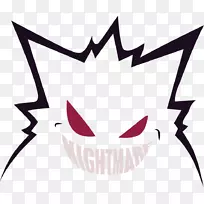 Gengar T恤贴花加斯特利T恤-空若网 Gengar T恤贴花加斯特利T恤-空若网