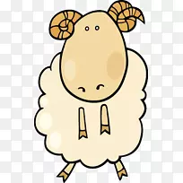 白羊座星座十二生肖卡通插图-米色可爱山羊-空若网 白羊座星座十二生肖卡通插图-米色可爱山羊-空若网