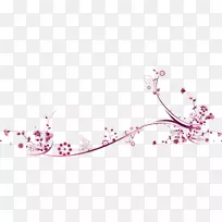 Adobe插画-粉红色植物藤蔓-空若网 Adobe插画-粉红色植物藤蔓-空若网