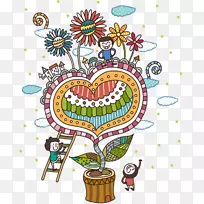 卡通海报插图-爱岛-空若网 卡通海报插图-爱岛-空若网