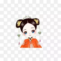 卡通女性插画-卡通宫美-空若网 卡通女性插画-卡通宫美-空若网