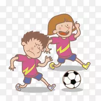 足球水彩画插图-足球孩子-空若网 足球水彩画插图-足球孩子-空若网