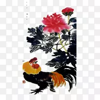 u9f4au767du77f3u82b1u9ce5画家画-牡丹-空若网 u9f4au767du77f3u82b1u9ce5画家画-牡丹-空若网