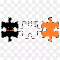 橙色拼图剪贴画-空若网 橙色拼图剪贴画-空若网