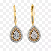 耳环-钻石首饰-金水滴-空若网 耳环-钻石首饰-金水滴-空若网