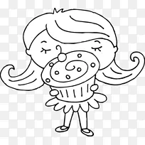 纸杯蛋糕黑白着色书剪贴画.纸杯蛋糕素描-空若网 纸杯蛋糕黑白着色书剪贴画.纸杯蛋糕素描-空若网