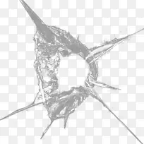 白叶对称黑色图案碎玻璃-空若网 白叶对称黑色图案碎玻璃-空若网