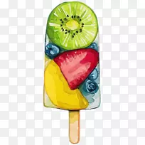 冰淇淋水彩画食品冰淇淋-空若网 冰淇淋水彩画食品冰淇淋-空若网