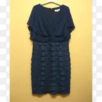 小黑裙袖领电蓝裙-空若网 小黑裙袖领电蓝裙-空若网