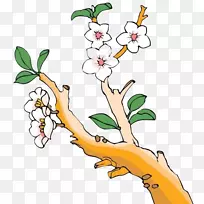 开花梨树插图-梨花设计-空若网 开花梨树插图-梨花设计-空若网