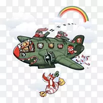 两栖卡通车辆插图-鲨鱼飞机-空若网 两栖卡通车辆插图-鲨鱼飞机-空若网