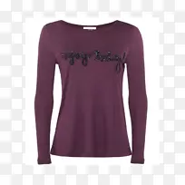 袖子t恤紫色毛衣上衣长袖-空若网 袖子t恤紫色毛衣上衣长袖-空若网