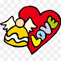 卡通画心夹艺术-爱情天使卡通-空若网 卡通画心夹艺术-爱情天使卡通-空若网