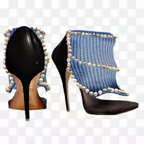 钴蓝靴高跟鞋靴-空若网 钴蓝靴高跟鞋靴-空若网