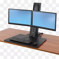 坐立台电脑显示器站立工作台工作站-空若网 坐立台电脑显示器站立工作台工作站-空若网