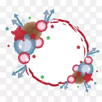 水彩画.红星画圆形图案-空若网 水彩画.红星画圆形图案-空若网