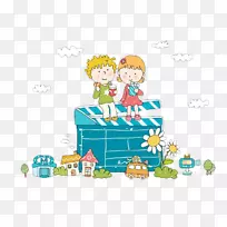 儿童卡通小吃插画-插画电影镇-空若网 儿童卡通小吃插画-插画电影镇-空若网