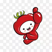 卡通番茄插画-番茄娃娃-空若网 卡通番茄插画-番茄娃娃-空若网
