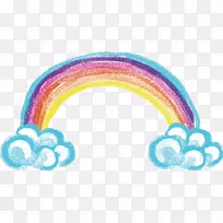 水彩画彩虹手绘彩虹桥-空若网 水彩画彩虹手绘彩虹桥-空若网