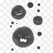 鼻子狗须水彩画图案细菌病毒植物胞浆-空若网 鼻子狗须水彩画图案细菌病毒植物胞浆-空若网