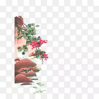 ������-��ɫ��ʽ��ʯ��֦װ��ͼ��-������