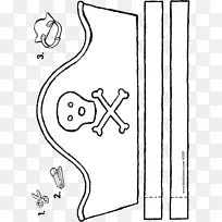 手指卡通白色海盗帽-空若网 手指卡通白色海盗帽-空若网