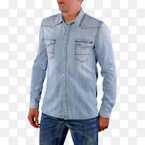 牛仔t恤连衣裙牛仔裤蓝色衬衫-空若网 牛仔t恤连衣裙牛仔裤蓝色衬衫-空若网