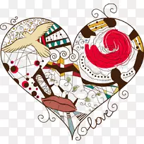 心脏抽象艺术-免费剪贴画-爱情鸟-空若网 心脏抽象艺术-免费剪贴画-爱情鸟-空若网